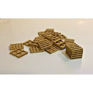 20 O Scale Pallets – Warehouse Freight Industrial Scene Layout Detail 1:48